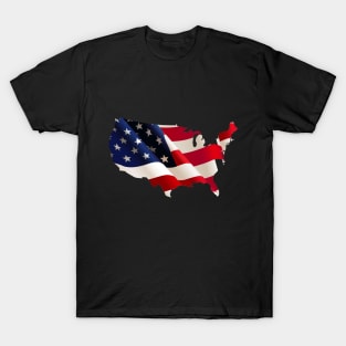 Image: United States flag map T-Shirt